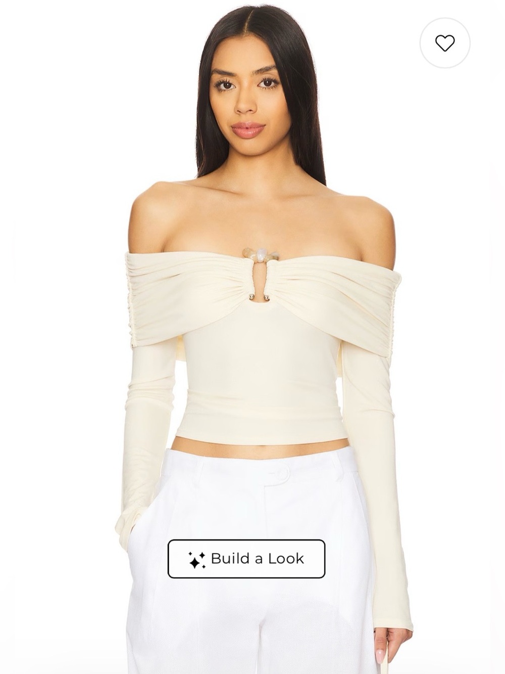 NWT House of Harlow 1960 x REVOLVE
Bentley Off-Shoulder Top Cloud White XS